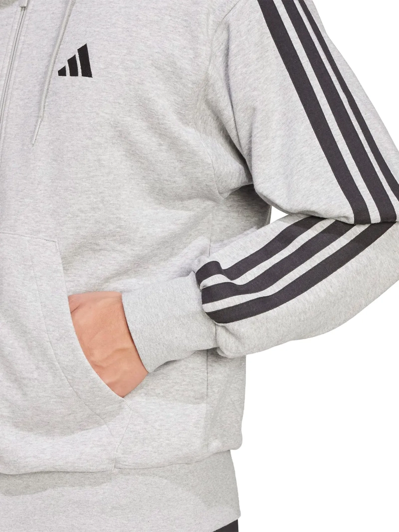 POLERÓN HOMBRE ADIDAS ESSENTIAL THREE STRIPES FRENCH TERRY JE6338 GRIS - 5
