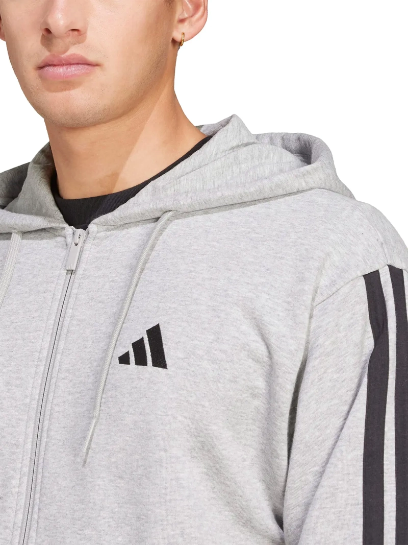 POLERÓN HOMBRE ADIDAS ESSENTIAL THREE STRIPES FRENCH TERRY JE6338 GRIS - 4