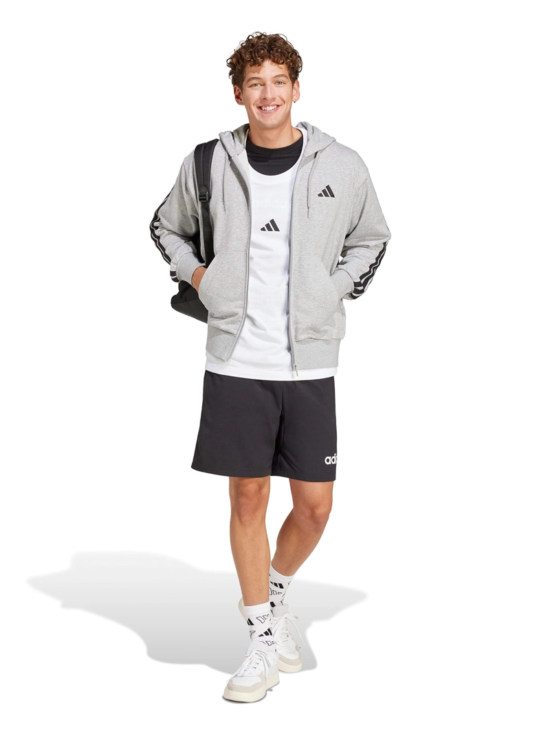 POLERÓN HOMBRE ADIDAS ESSENTIAL THREE STRIPES FRENCH TERRY JE6338 GRIS - 6
