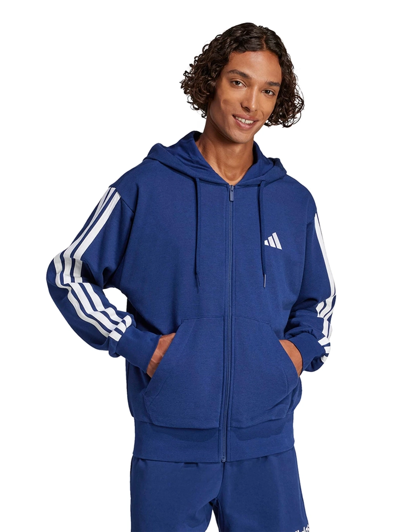 POLERÓN HOMBRE ADIDAS ESSENTIAL THREE STRIPES FRENCH TERRY JE6341 AZUL - 1