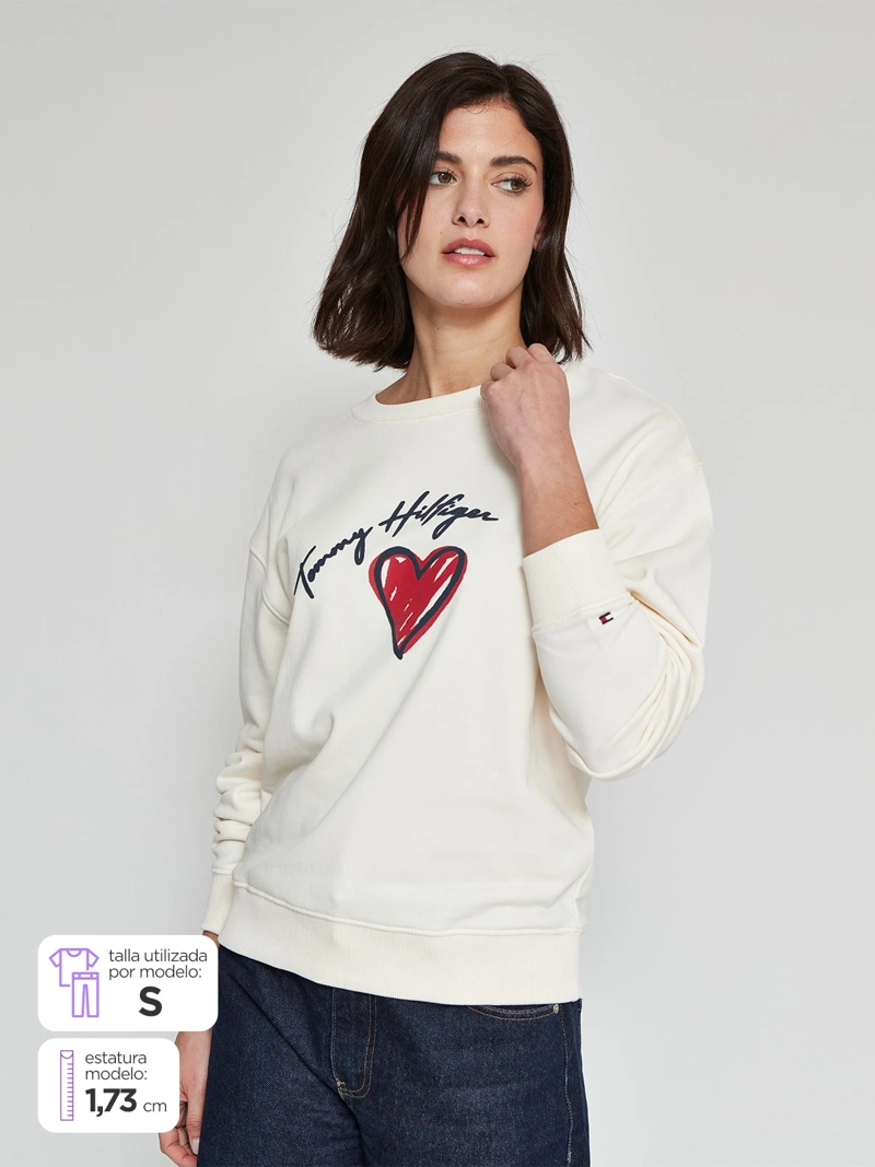 POLERÓN MUJER TOMMY HILFIGER ALGODÓN MANGA LARGA - 1