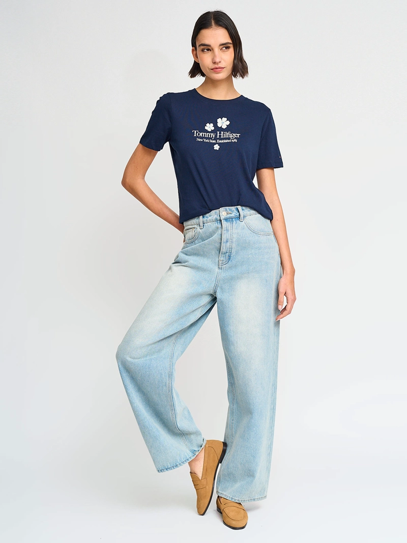 POLERA MUJER TOMMY HILFIGER ALGODÓN MANGA CORTA - 4