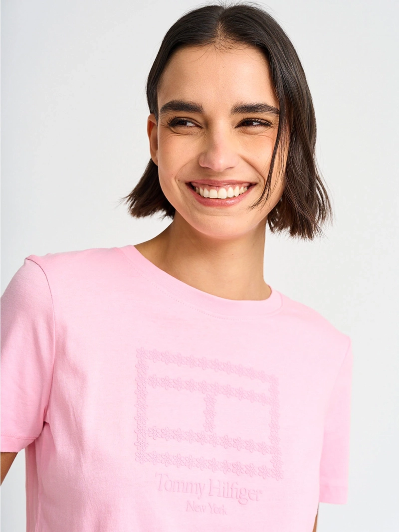 POLERA MUJER TOMMY HILFIGER ALGODÓN MANGA CORTA - 3