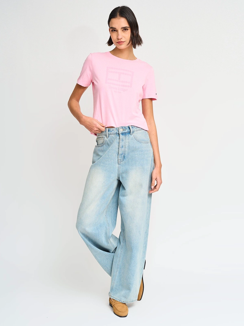 POLERA MUJER TOMMY HILFIGER ALGODÓN MANGA CORTA - 4