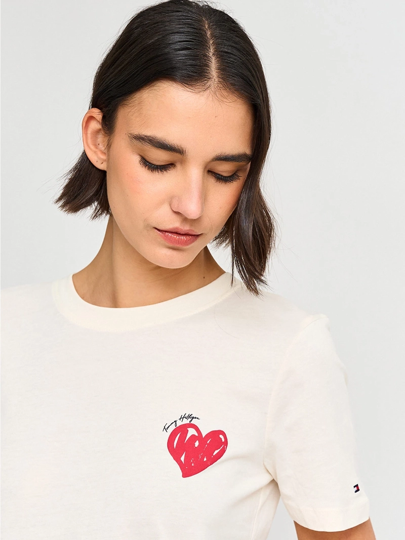 POLERA MUJER TOMMY HILFIGER ALGODÓN CORAZÓN - 3