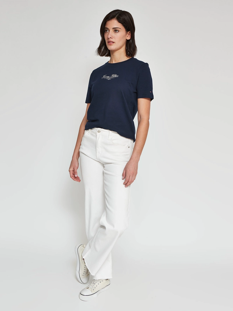 POLERA MUJER TOMMY HILFIGER ALGODÓN MANGA CORTA - 4