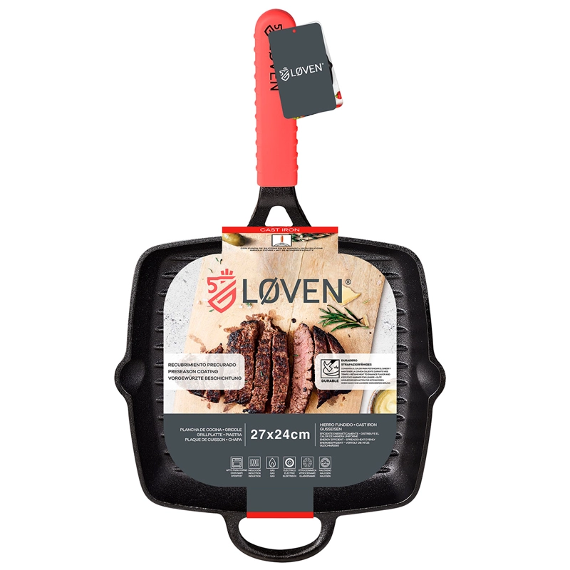 GRILL LOVEN IRON CAST CUADRADO 27 CM - 9