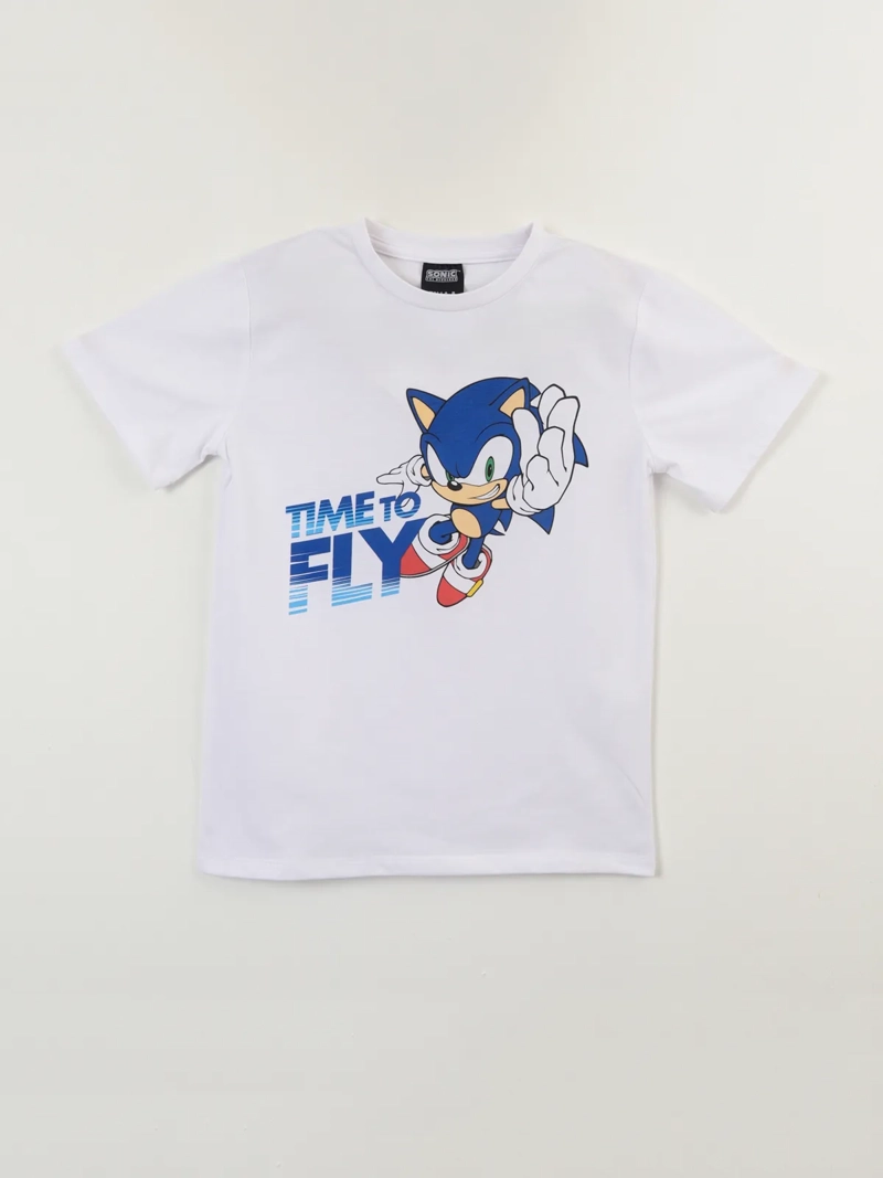 POLERA MANGA CORTA NIÑO SONIC TIME TO FLY - 1