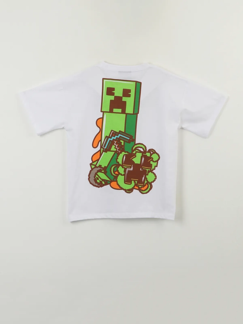 POLERA MANGA CORTA NIÑO MINECRAFT PERSONAJE ESPALDA - 2