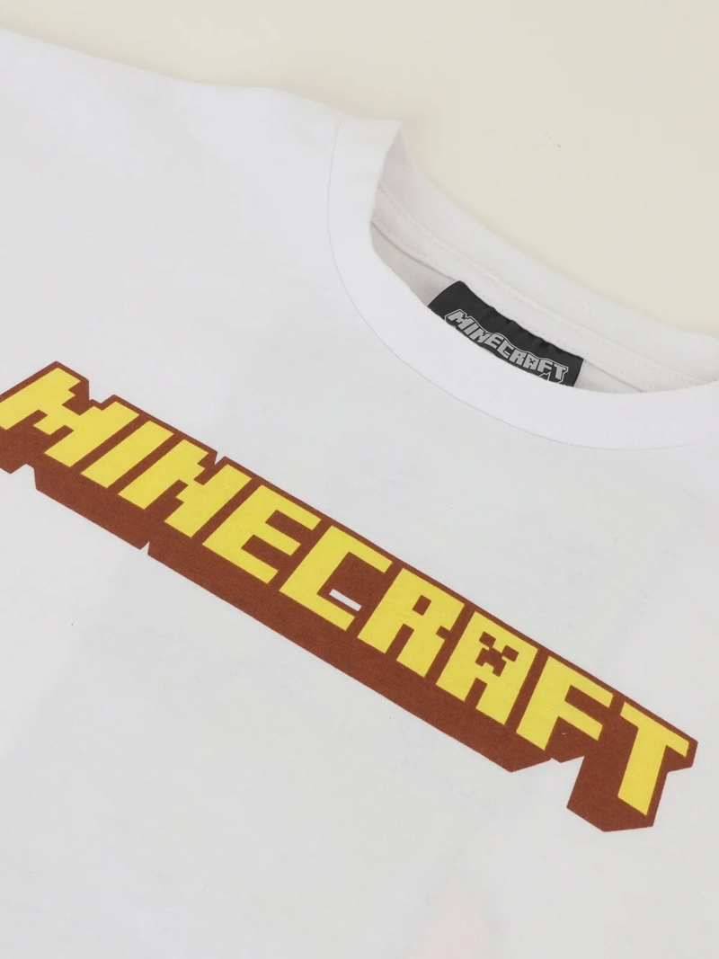 POLERA MANGA CORTA NIÑO MINECRAFT PERSONAJE ESPALDA - 3