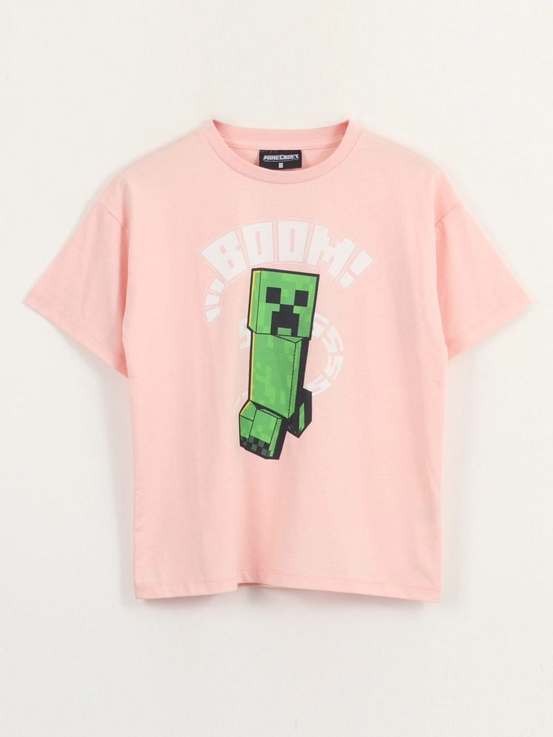POLERA MANGA CORTA NIÑO MINECRAFT  - 1