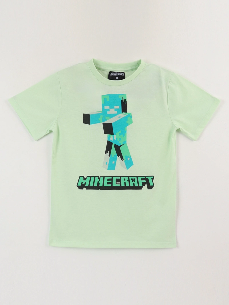POLERA MANGA CORTA NIÑO MINECRAFT  - 1