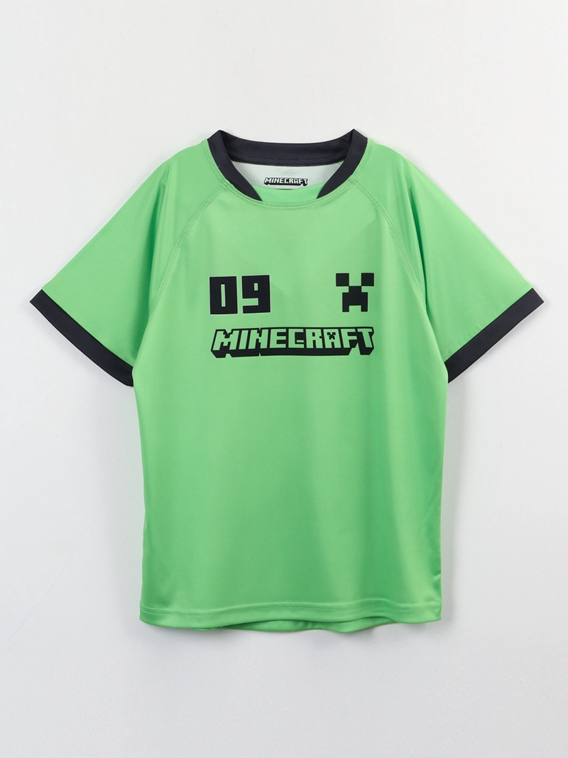 POLERA MANGA CORTA NIÑO MINECRAFT FÚTBOL