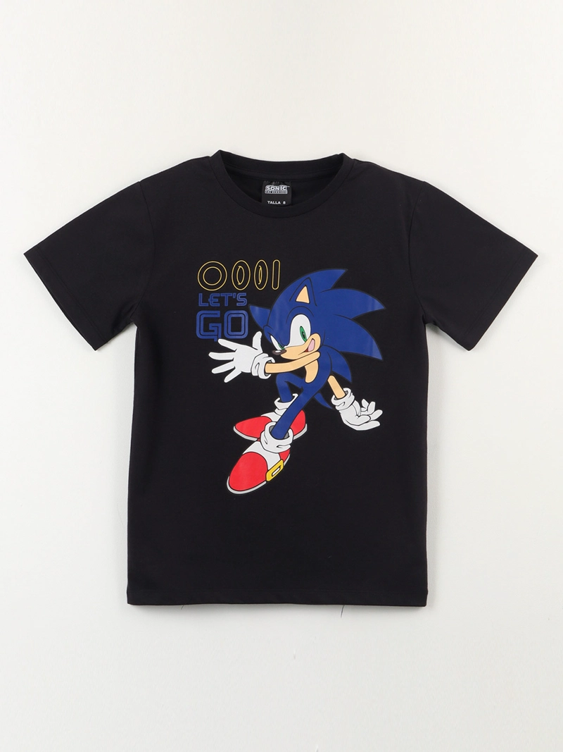 POLERA MANGA CORTA NIÑO SONIC LET´S GO - 1