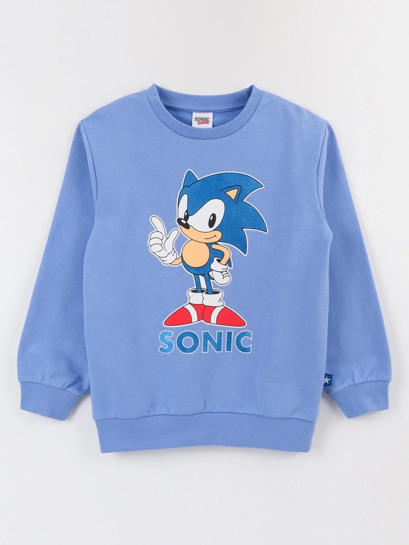 POLERON NIÑO SONIC MANGA LARGA