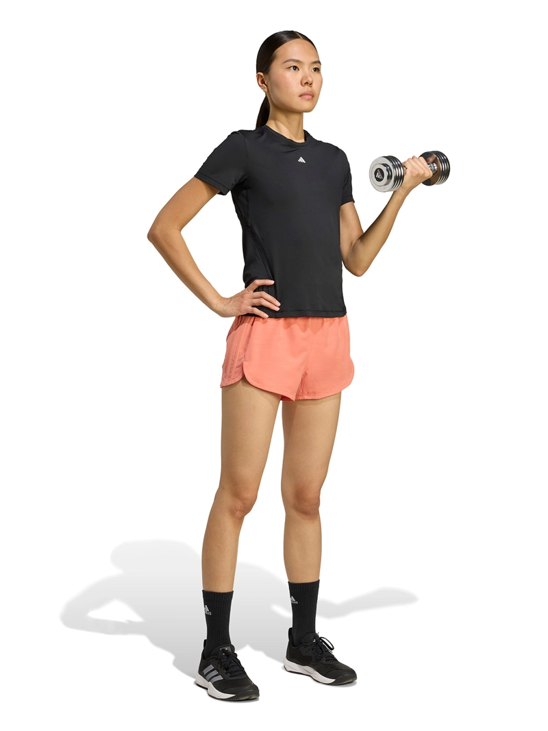 SHORT MUJER ADIDAS PACER TRAINING 3 BANDAS TEJIDO TIRO ALTO - 6