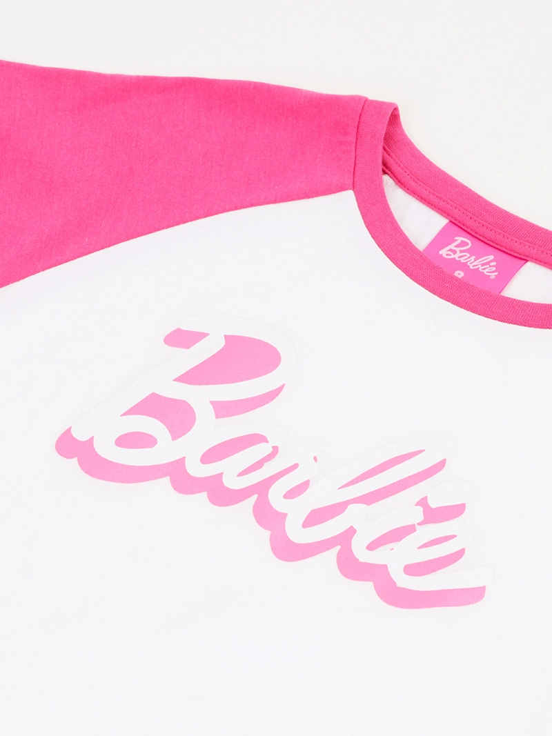 POLERA MANGA CORTA NIÑA BARBIE RAGLAN - 3