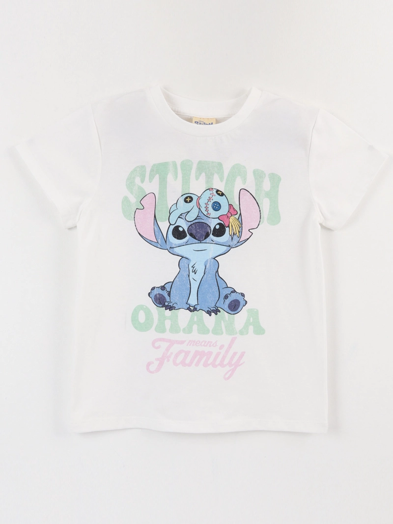 POLERA MANGA CORTA NIÑA STITCH - 1