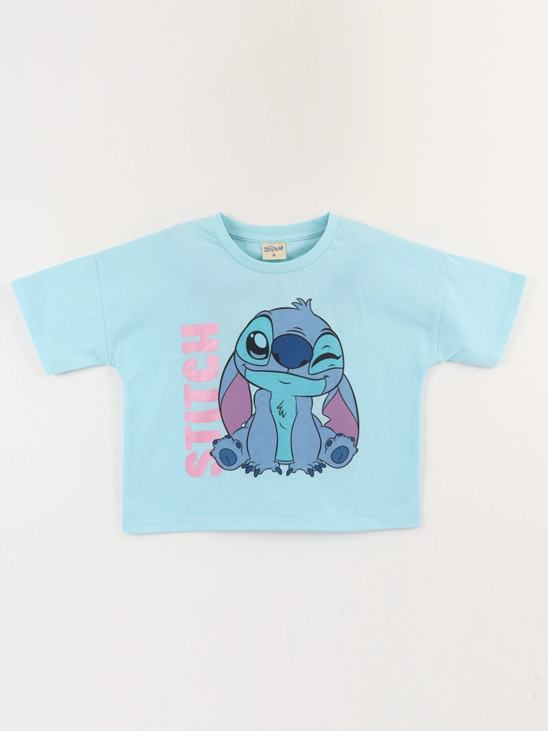 POLERA MANGA CORTA NIÑA STITCH
