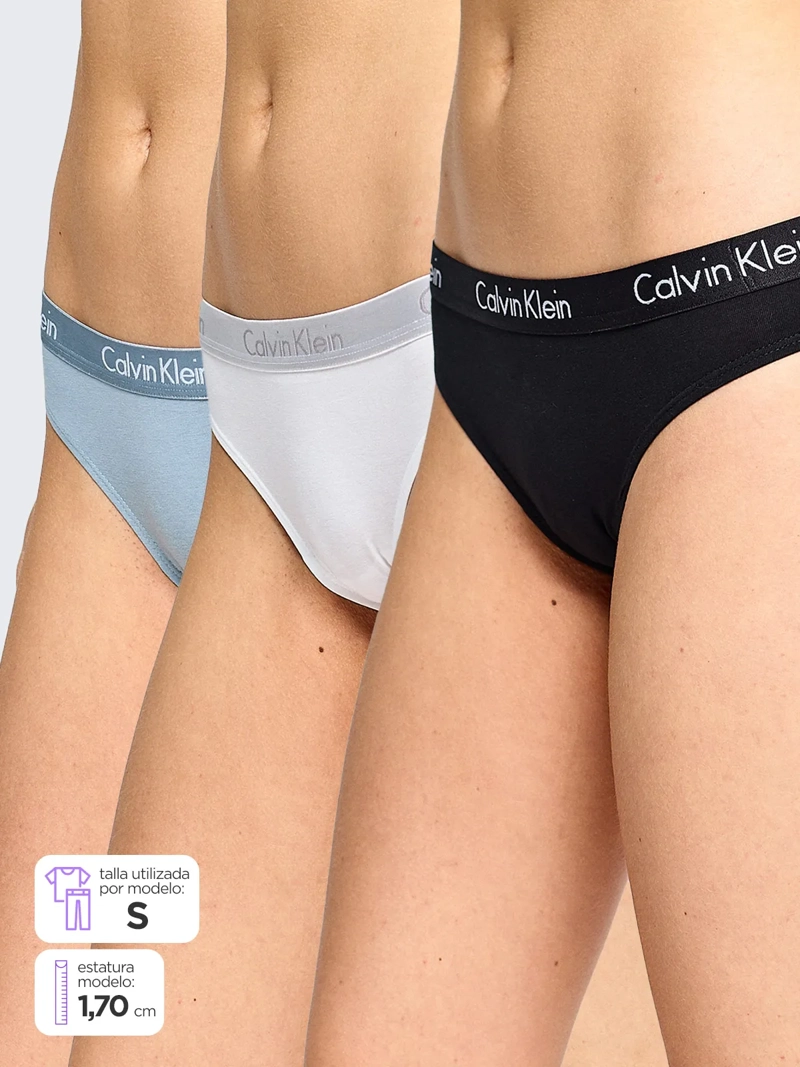 PACK 3 CALZONES CALVIN KLEIN BIKINI QP2349O - 1