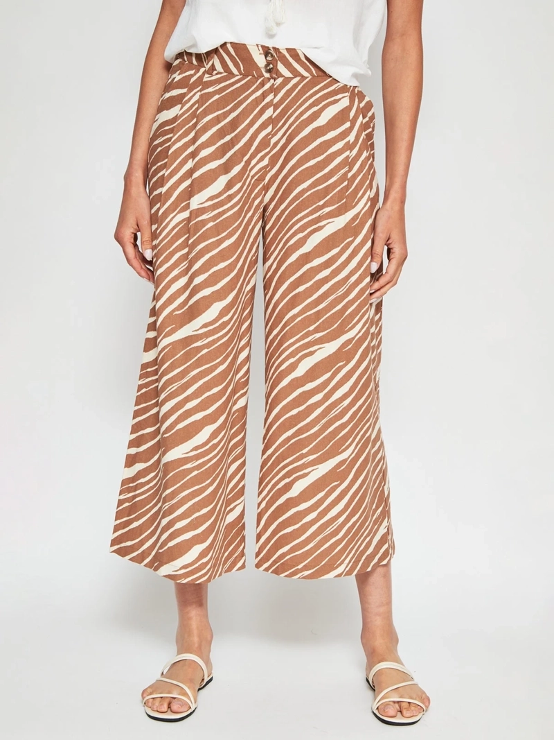 PANTALÓN MUJER AZIZ LINO PALAZZO - 2
