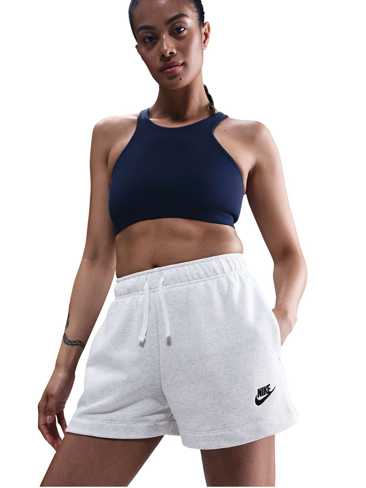SHORT MUJER NIKE DQ5802 GRIS SPORTSWEAR CLUB FLEECE - 4