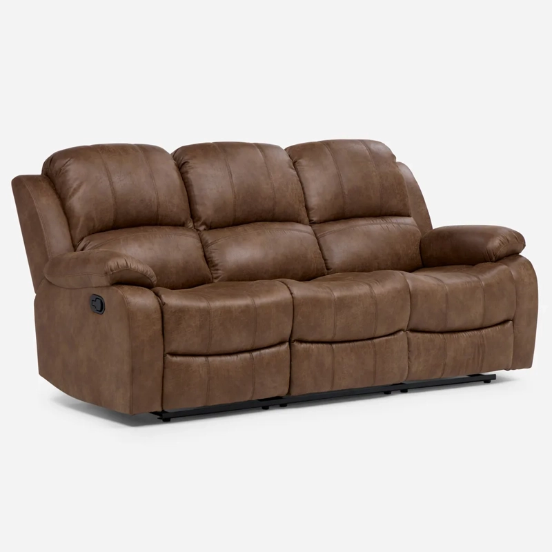 SOFÁ ROSEN RECLINABLE TABACO UMBRIA 3 CUERPOS - 1