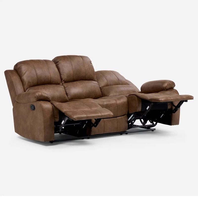 SOFÁ ROSEN RECLINABLE TABACO UMBRIA 3 CUERPOS - 4