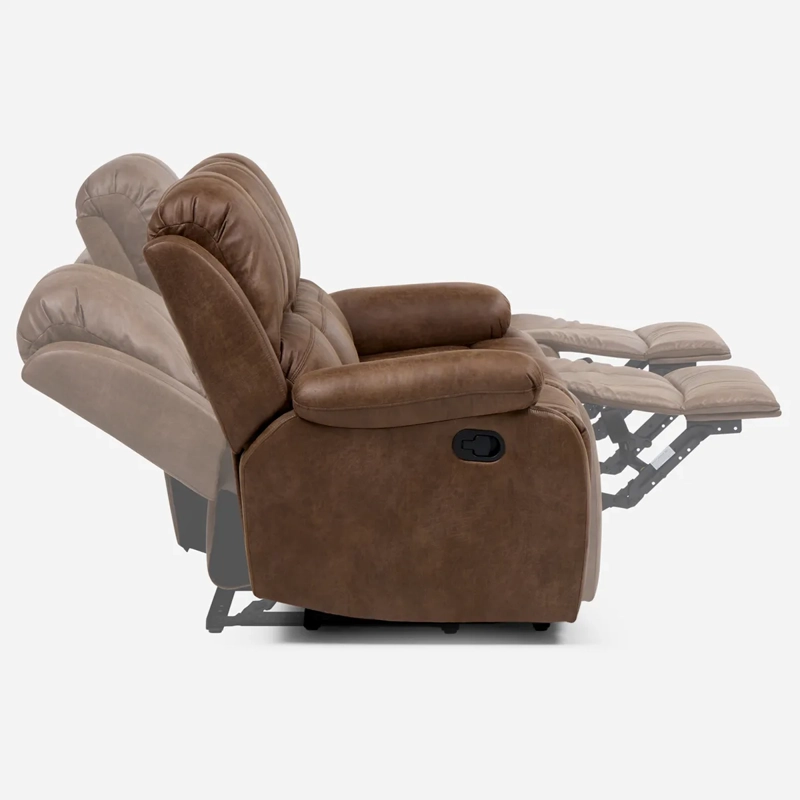 SOFÁ ROSEN RECLINABLE TABACO UMBRIA 3 CUERPOS - 5