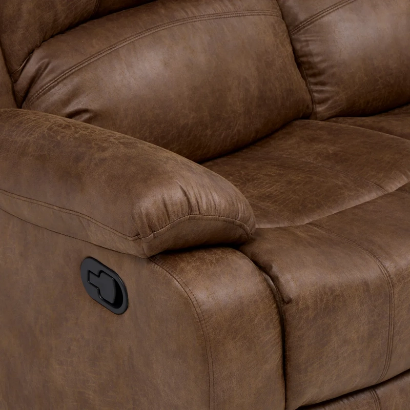 SOFÁ ROSEN RECLINABLE TABACO UMBRIA 3 CUERPOS - 9