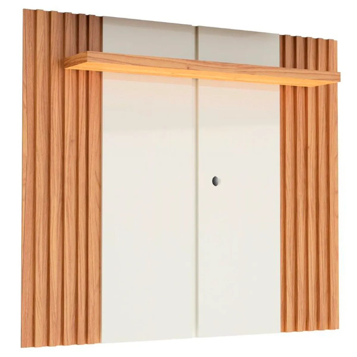 PANEL ROCA IGUAPÉ 55" CANELA/BLANCO - 2