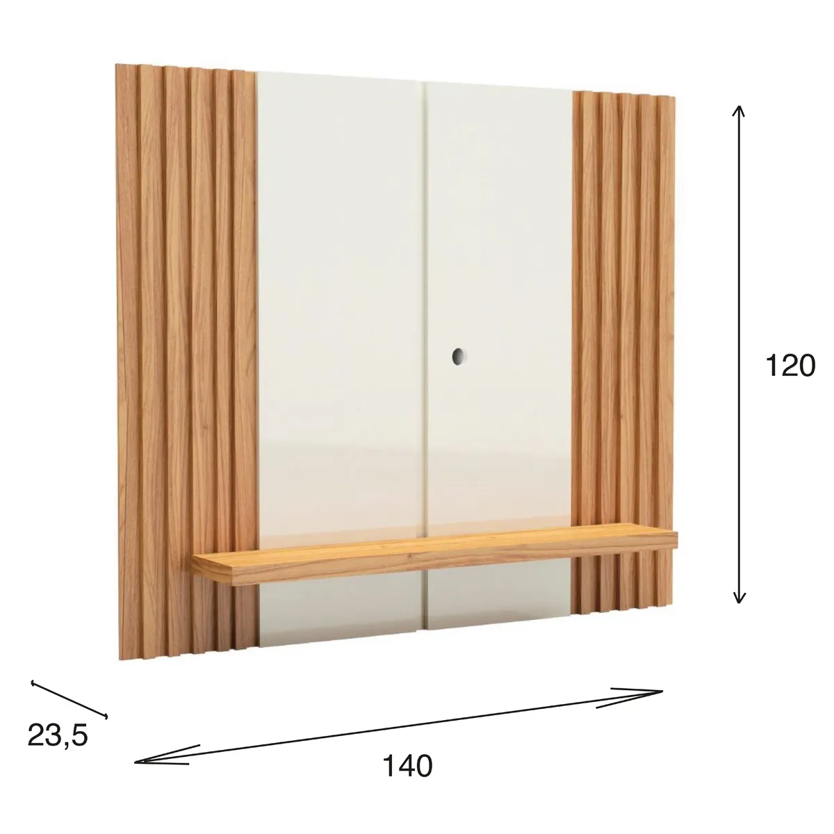 PANEL ROCA IGUAPÉ 55" CANELA/BLANCO - 3