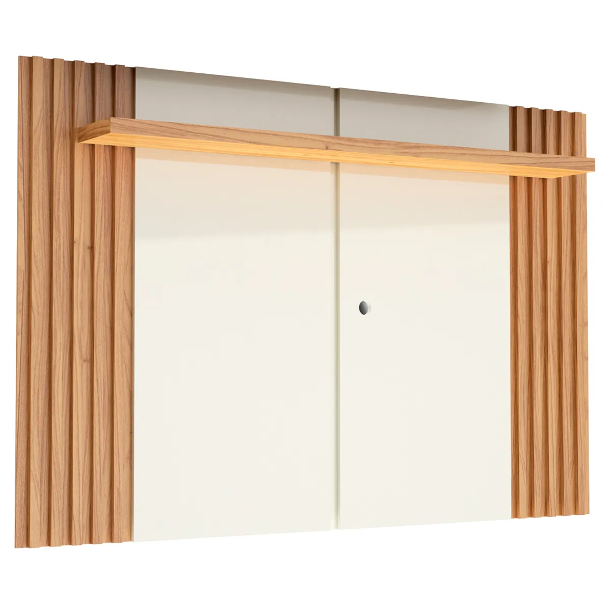 PANEL ROCA IGUAPÉ 65" CANELA/BLANCO - 2