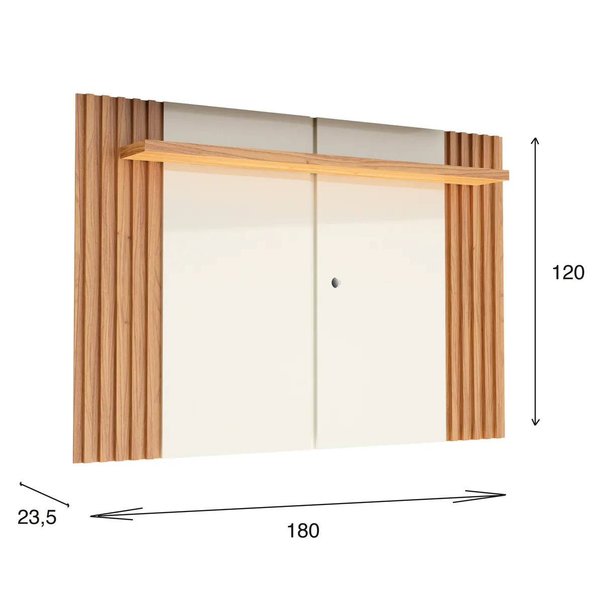 PANEL ROCA IGUAPÉ 65" CANELA/BLANCO - 3