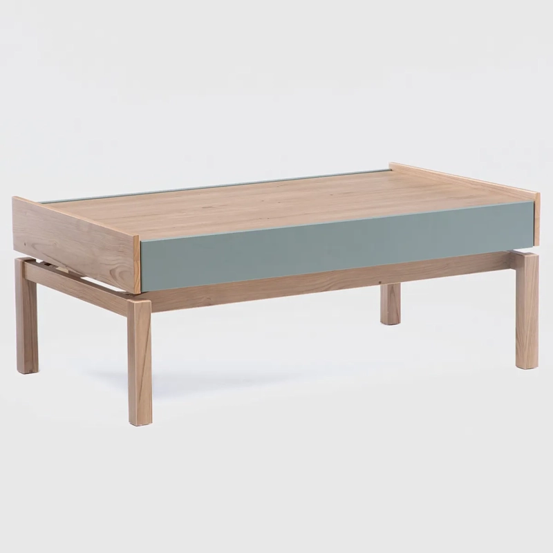MESA DE CENTRO ROCA BARCELONA 100 X 60 CM 1C VERDE/ROBLE - 2