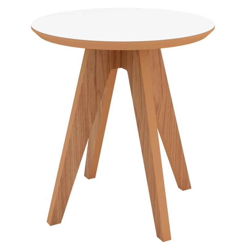 MESA LATERAL ROCA FRONTEIRAS 50 X 50 CM BLANCO/CANELA