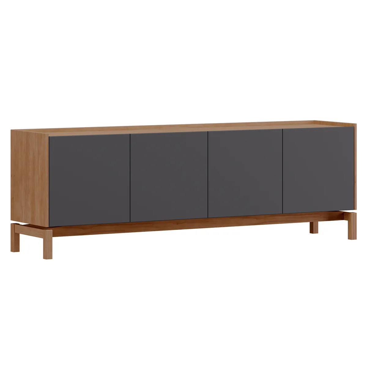RACK ROCA BARCELONA 75" 2P 2C GRAFITO/ROBLE - 1