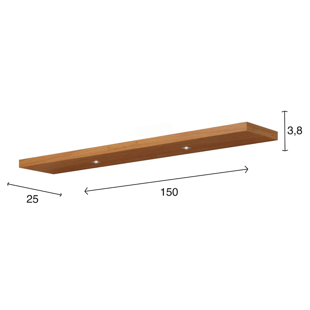 REPISA ROCA IGUAPÉ C/LUZ 150CM CANELA - 3