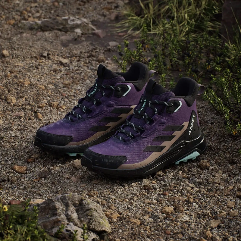 ZAPATILLAS MUJER ADIDAS TERREX TREKKING MORADO ANYLANDER MID RAIN.RDY - 10