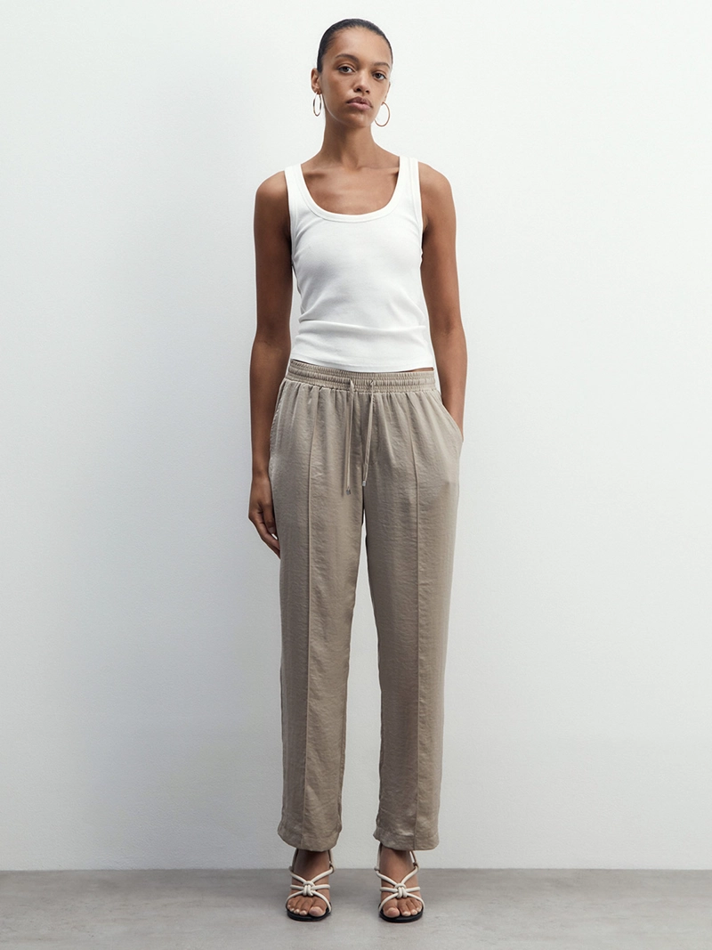 PANTALÓN MUJER SFERA FLUIDO LISO - 1