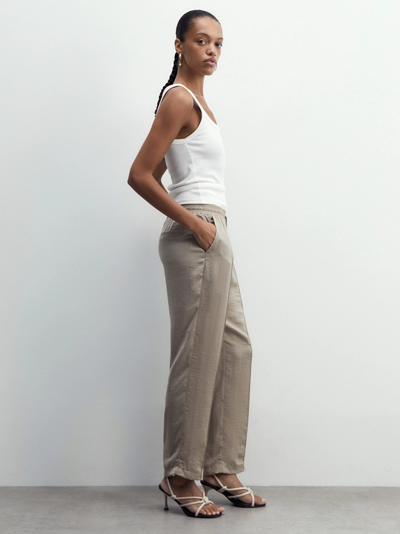 PANTALÓN MUJER SFERA FLUIDO LISO - 2