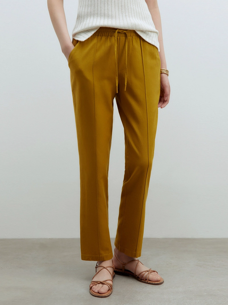 PANTALÓN MUJER SFERA ALGODÓN FLUIDO - 4