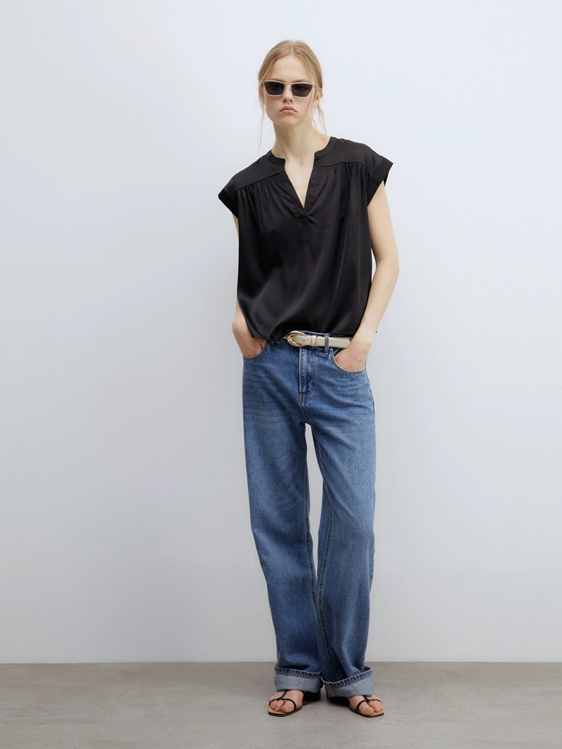 BLUSA MUJER SFERA SATINADA