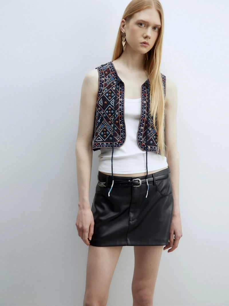 GILET MUJER SFERA ACOLCHADO BORDADO - 2