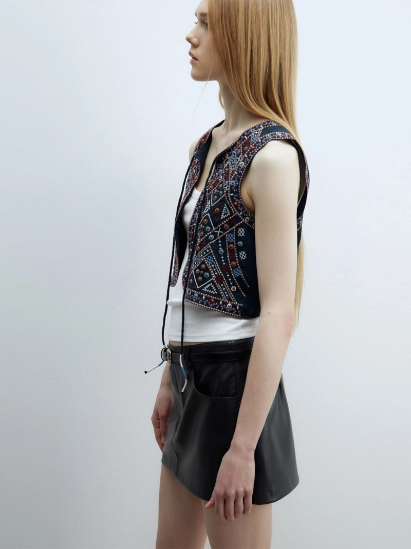 GILET MUJER SFERA ACOLCHADO BORDADO - 3