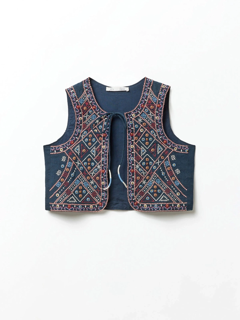 GILET MUJER SFERA ACOLCHADO BORDADO - 6