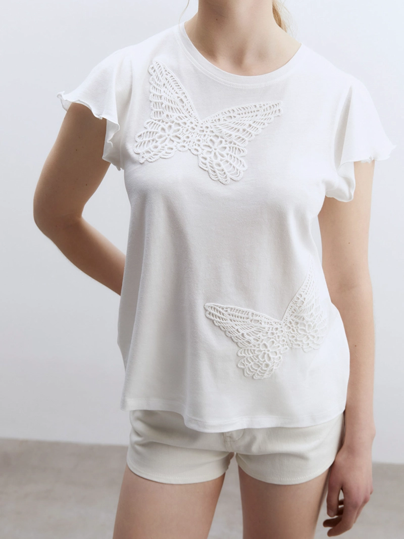 POLERA MUJER SFERA ALGODÓN MANGA CORTA - 4