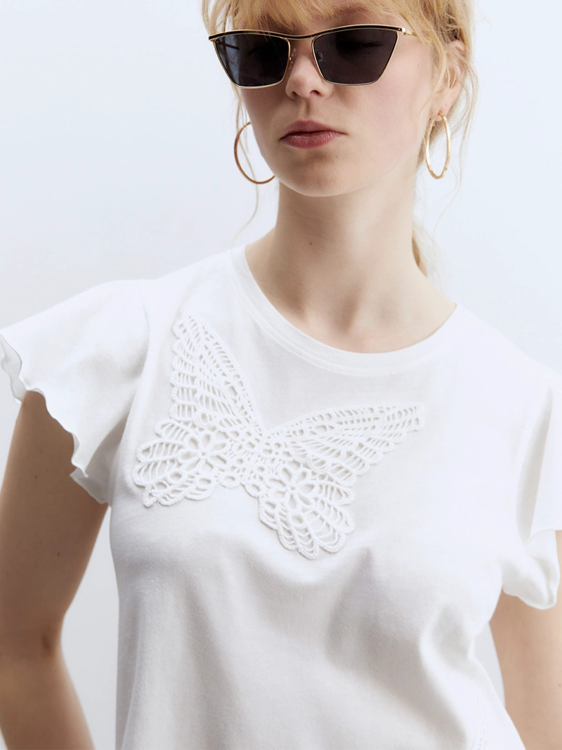 POLERA MUJER SFERA ALGODÓN MANGA CORTA - 5