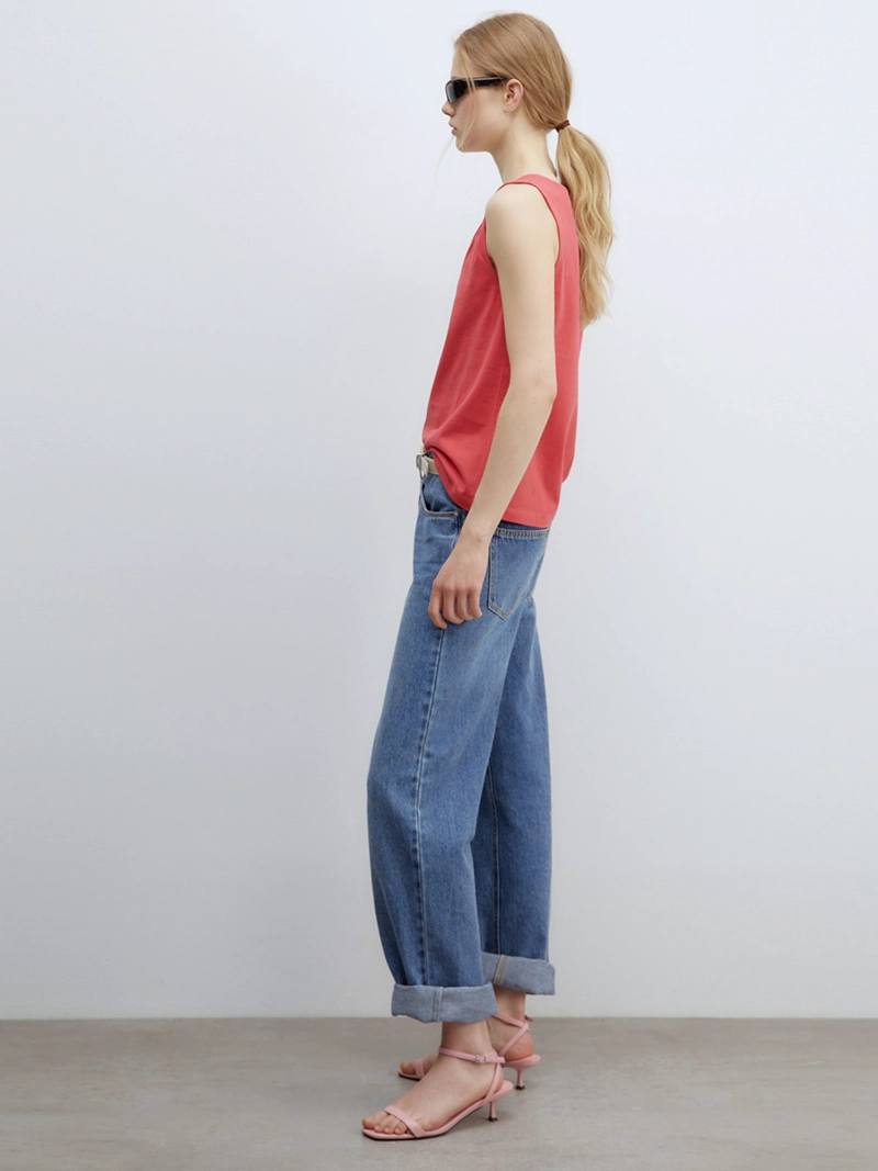 POLERA MUJER SFERA ALGODÓN SIN MANGAS BÁSICA - 2