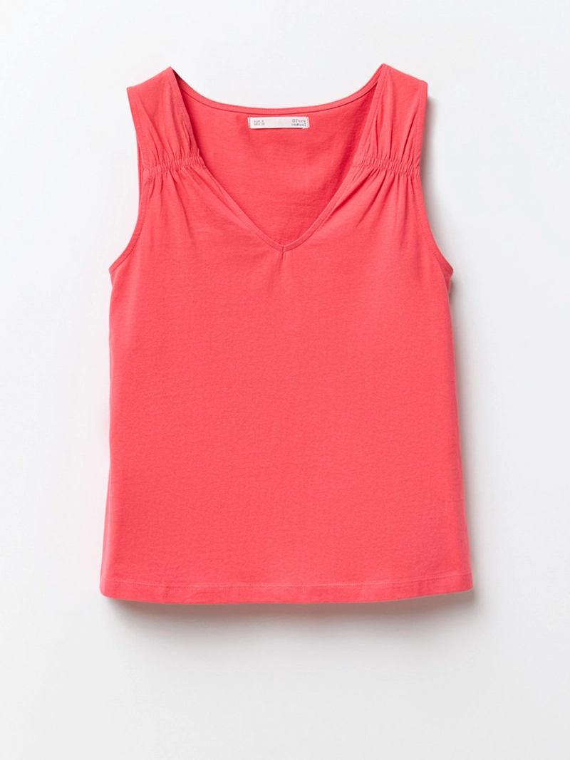 POLERA MUJER SFERA ALGODÓN SIN MANGAS BÁSICA - 6